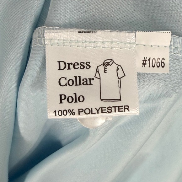 Collars & Co The Original Dress Collar Polo Shirt Mens XL Light Blue Classic NEW - Picture 7 of 10